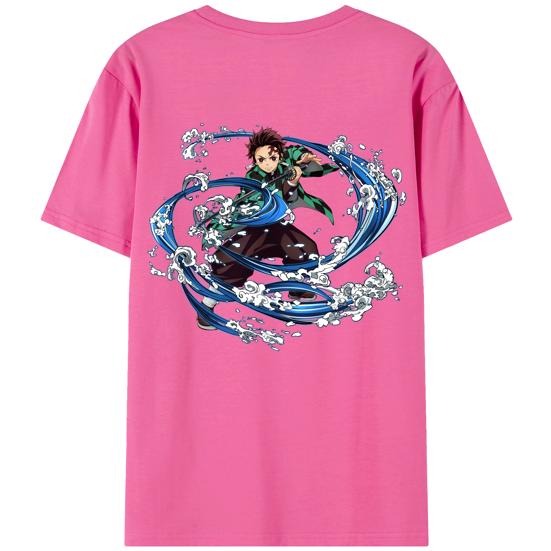 （画像用） 鬼滅の刃 竈門 炭治郎／かまど たんじろう Kamado Tanjirou レディース半袖Tシャツ(バックプリント)